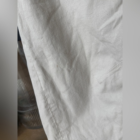 Rag & Bone straight leg jeans ecru light gray beige high rise waisted pants - Picture 8 of 9